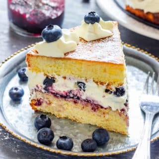 Blueberry Cream Cake