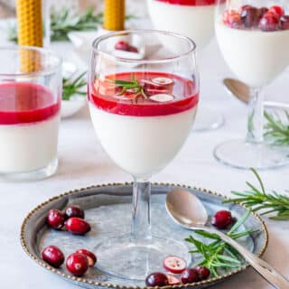 Cranberry panna cotta recipe.